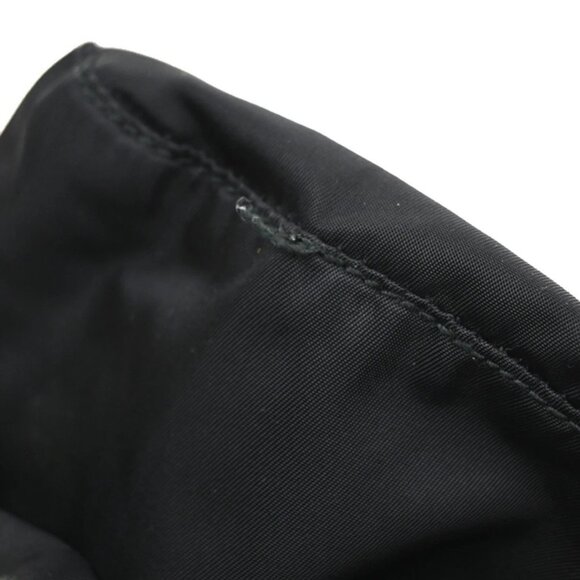 PRADA Tessuto Mini Drawstring Pouch Bag Nylon Leather Black SHW Italy 36KB859